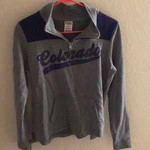 PINK Quarter Zip Hoodie Rockies